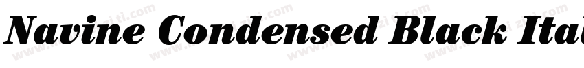 Navine Condensed Black Italic字体转换